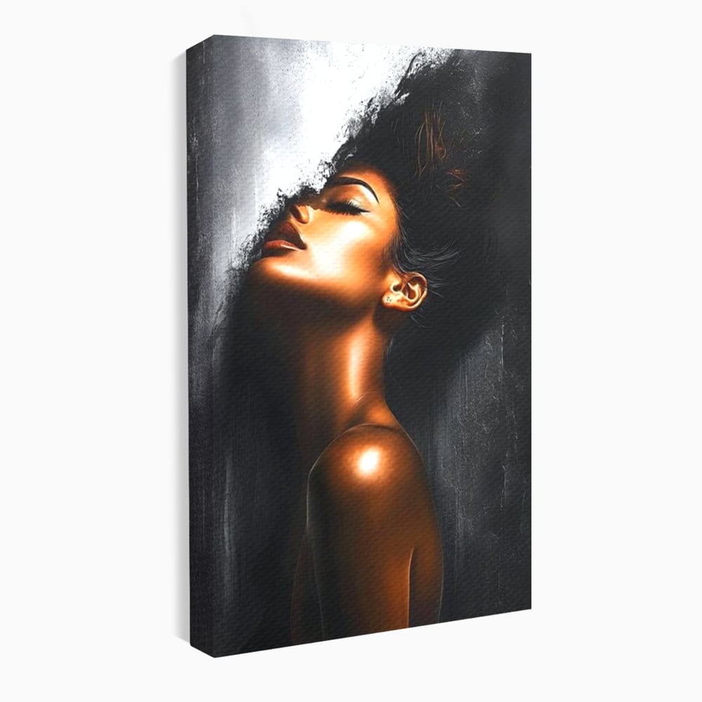 Tablou canvas cu tablou canvas cu portretul unei femei, fara rama, pe sasiu de lemn